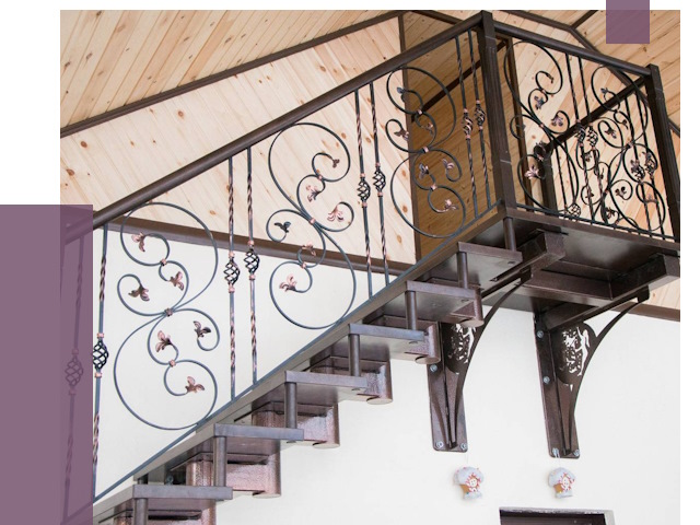 Кованые лестницы в Ржеве от 80176 руб. под ключ
