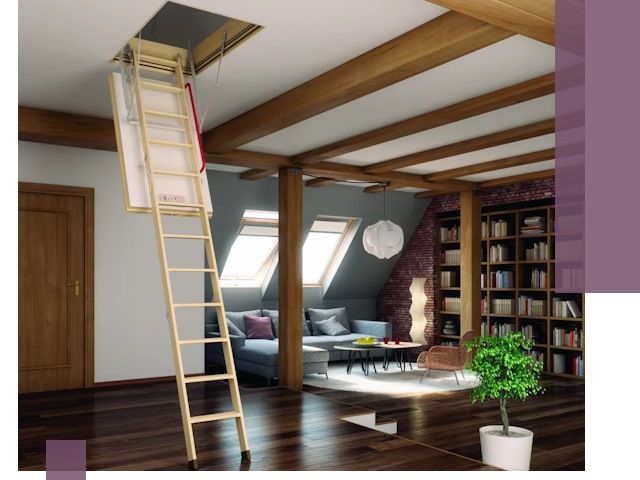 Чердачные лестницы под ключ в Ржеве: изготовление и монтаж