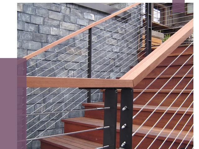 Тросовые перила под ключ в Ржеве от 7812 руб. 