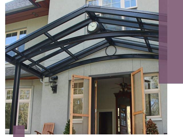 Изготовление и монтаж навесов и козырьков в Ржеве