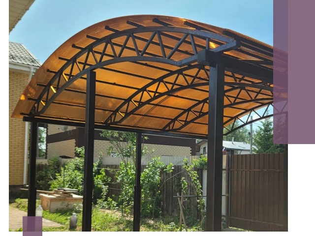 Изготовление навесов под ключ в Ржеве из качественных материалов