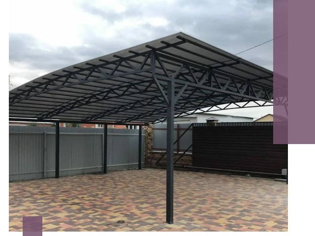 Недорогие навесы под ключ в Ржеве — изготовление и монтаж