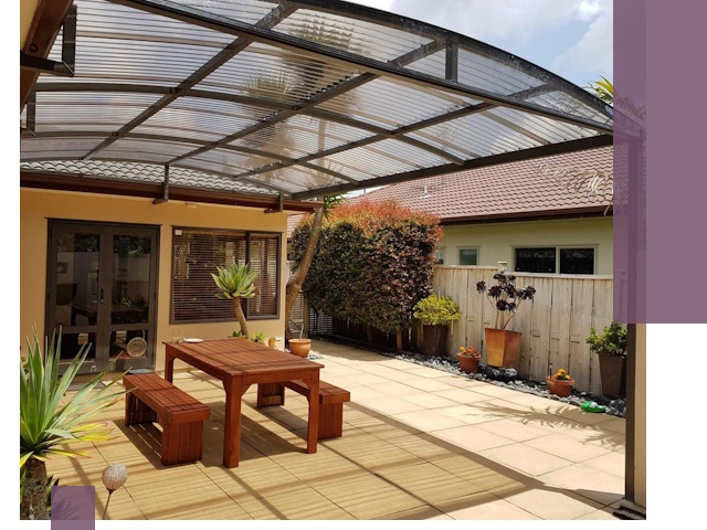 Навесы во двор под ключ в Ржеве — изготовление и монтаж