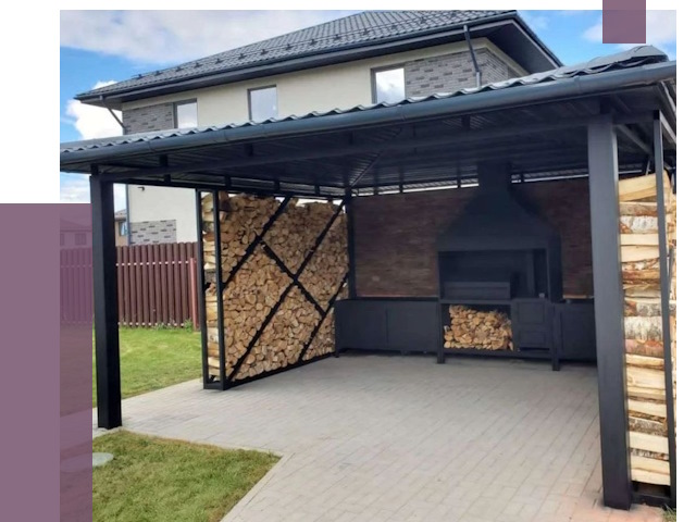 Навесы для барбекю в Ржеве от 12797 руб. под ключ | ПРОЛЁТ-Ржв