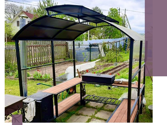 Навесы для барбекю в Ржеве: изготовление, монтаж и демонтаж