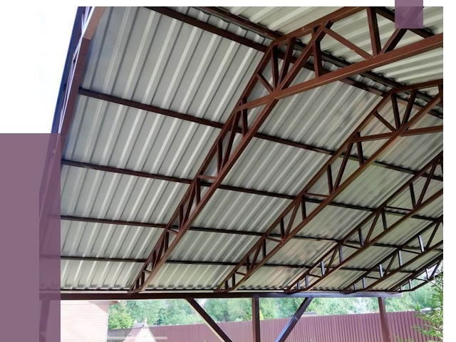 Навесы из профнастила в Ржеве от 7401 руб. | ПРОЛЁТ-Ржв