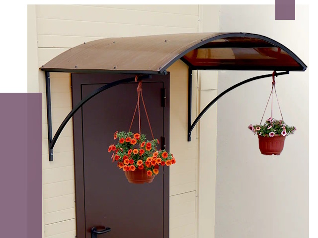 Козырьки над входом в Ржеве от 14905 руб.  | ПРОЛЁТ-Ржв