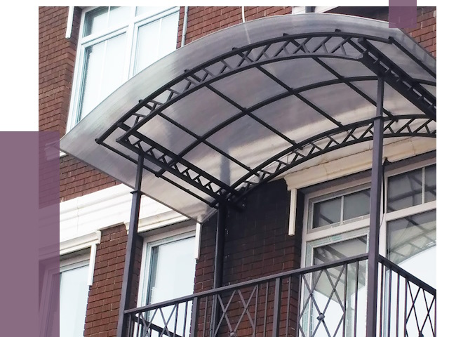 Козырьки над балконом в Ржеве от 8686 руб.  | ПРОЛЁТ-Ржв