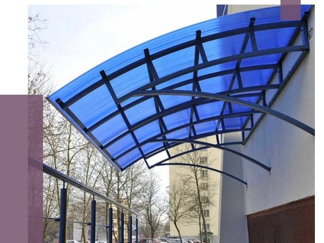 Козырьки из поликарбоната в Ржеве от 4317 руб. под ключ | ПРОЛЁТ-Ржв