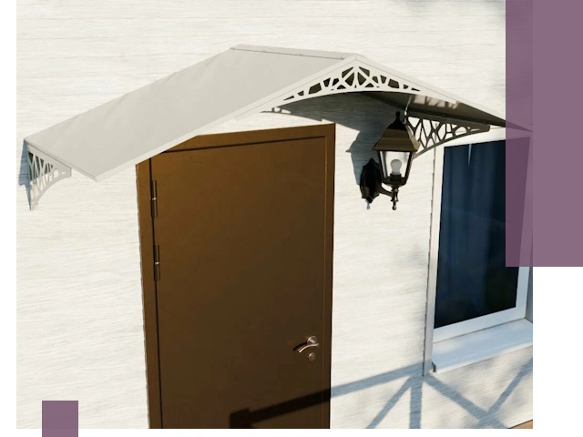 Металлические козырьки на входы и террасы в Ржеве