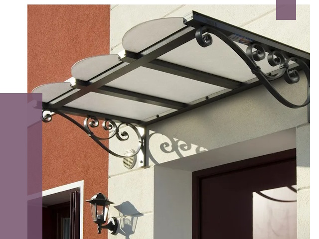 Односкатные козырьки в Ржеве от 8429 руб.  | ПРОЛЁТ-Ржв